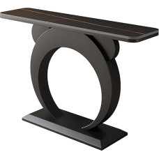 Bestiry Schmaler Eingangstisch, Konsolen-Akzenttische mit Metallrahmen, moderner Flur-Foyertisch für Wohnzimmer, Flur, Foyer, Bauernhausdekor (Schwarz, 140 cm)