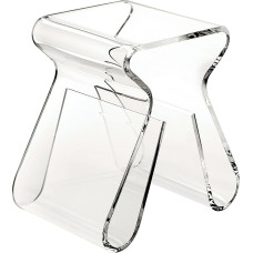 Umbra Magino Stool with Intergral Magazine Rack, Clear