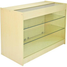 Monster Shop K1200 Counter Sales Table Reception Shop Counter Reception Office Furniture Maple 120 cm x 60 cm x 90 cm Exhibition Desk Display Cabinet Reception Furniture