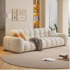 Bubble Cloud Sofa Cosy 2-Seater Deep Seating Elegant Marshmallow Couch for Living Room Flat Bedroom White 2-2 m Modern Design Comfortable Furniture