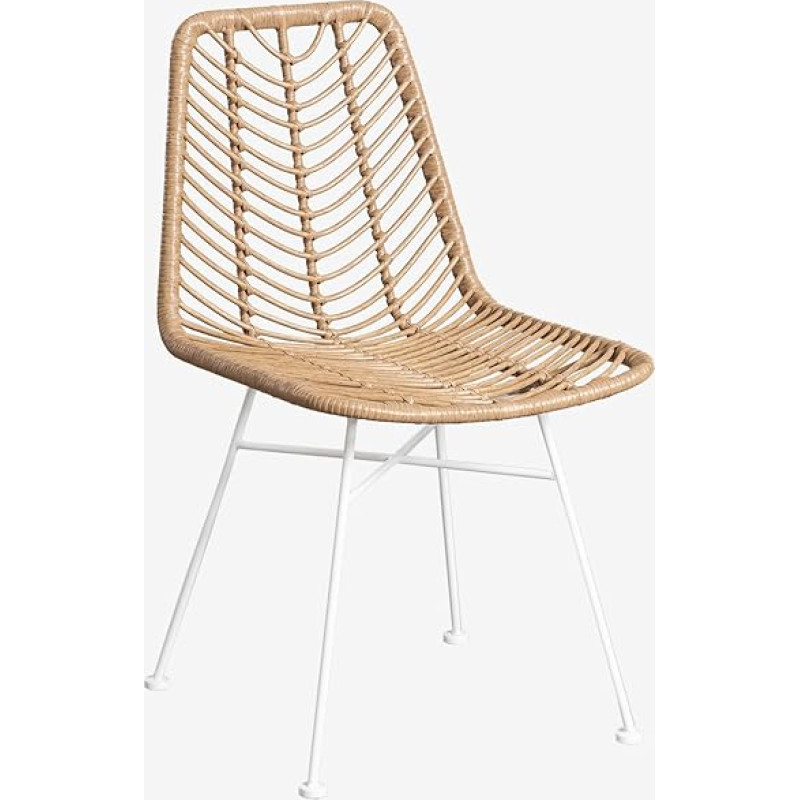 SKLUM Gouda Natural White Synthetic Rattan Dining Chair