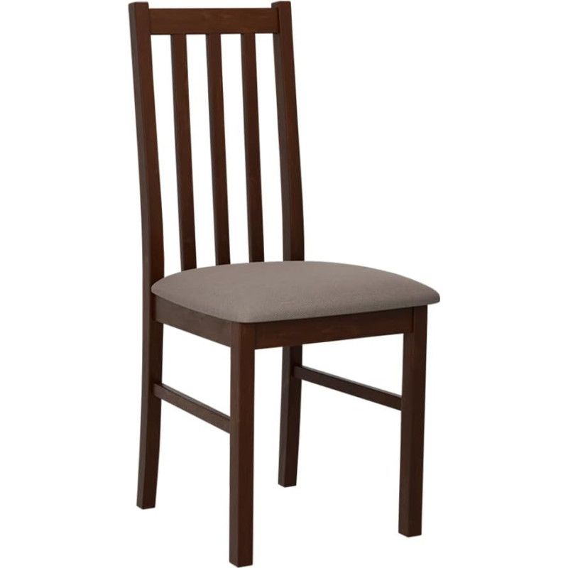 Mirjan24 Bednir X Dining Room Chair, Living Room Chair, W 43 x H 94 x D 49 cm, Beech Wood Frame, Armchair, Chair for Study Room, Dining Room, Kitchen Chair Wood (Nut/Hygge 20)