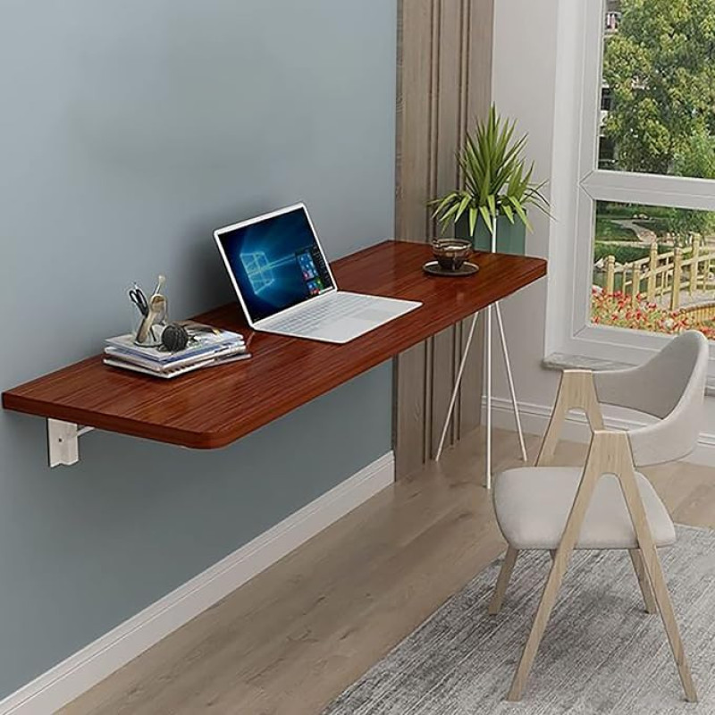 Wall-Mounted Folding Table for Kitchen & Small Spaces - Multi-Functional Drop-Leaf Desk Floating Workbench - Space-Saving Versatile Easy Install