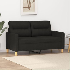 CIADAZ 359231 2-Seater Sofa Black 120 cm Fabric, Sofas & Couches, Sofa Living Room, Sofa for Teenager's Room, Relax Sofa, Sofa for Bedroom, Upholstered Sofa