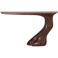 FOMWWVYS Konsolentisch, Konsolentisch aus Massivholz, 142,2 cm, schmaler Flur-Sofatisch for Wohnzimmer Flurtisch(Brown)