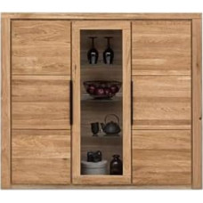 greta Showcase Highboard Wild Oak Oiled Partially Solid Width 160 cm Height 141 cm