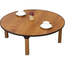 Japanischer runder klappbarer Couchtisch, niedriger Teetisch zum Sitzen, vielseitiger Ess- und Arbeitstisch, platzsparendes Design für Schlafzimmer und Teestube (60 x 30 cm)