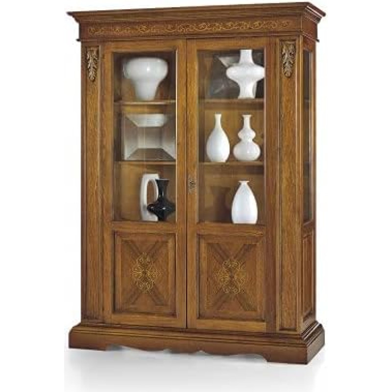 Mar.c.a. Design - Elegant Indoor Storage Box Solid Wood MDF Dark Walnut Furniture with Feet Made in Italy Dimensions: 100 x 44 x 51 cm