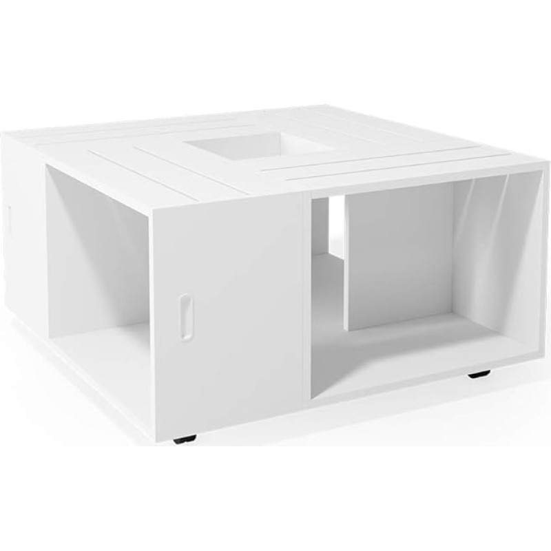 Vicco Anton Coffee Table, White, Wine Crate, Fruit Box, Sofa Table, Side Table