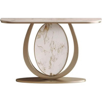 Foyer-Sofatisch Schmal Einfacher Einstiegstisch Aus Schiefer, Wohnzimmer, Helle, Luxuriöse Wand-Eingangstheke, Halbrunde Endansichtplattform Langer Sofatisch mit Regalen