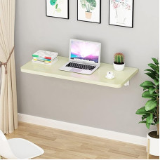 Klapptisch zur Wandmontage, platzsparender Schreibtisch für kleine Räume, ideal für Büro, Waschküche, Arbeitszimmer, Schlafzimmer, vielseitiger Klapptisch (Ahorn 8)