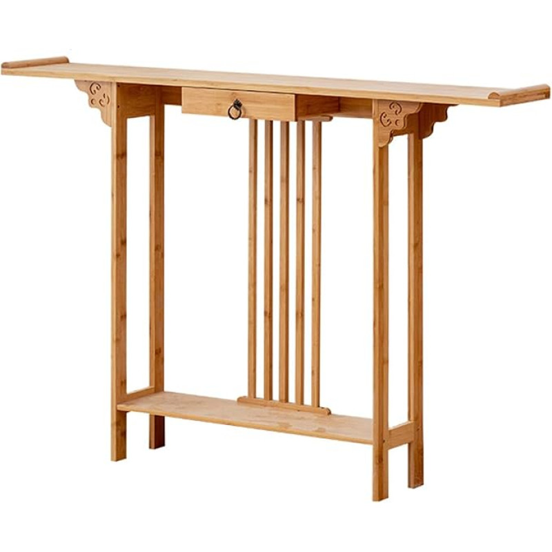 Console Table Narrow Sofa Table Console Table Entrance Table Console Table with Shelves and Drawers, Narrow Sofa Table, Narrow Wooden Table for Small Spaces, Compact Display