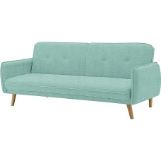 AVANTI TRENDSTORE - Pedros - Microfibre Sofa Bed in Mint Colour - with Bed Function - Dimensions LAP 188 x 80 x 85 cm