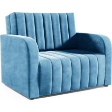 LIKMA Otto 2-Seater Sofa with Sleep Function 135 x 90 x 100 cm Velvet Sofa Bed Modern Living Room Couch Sofa with Bed Function Sofa Bed Colour: Turquoise Fabric: Jasmine 85