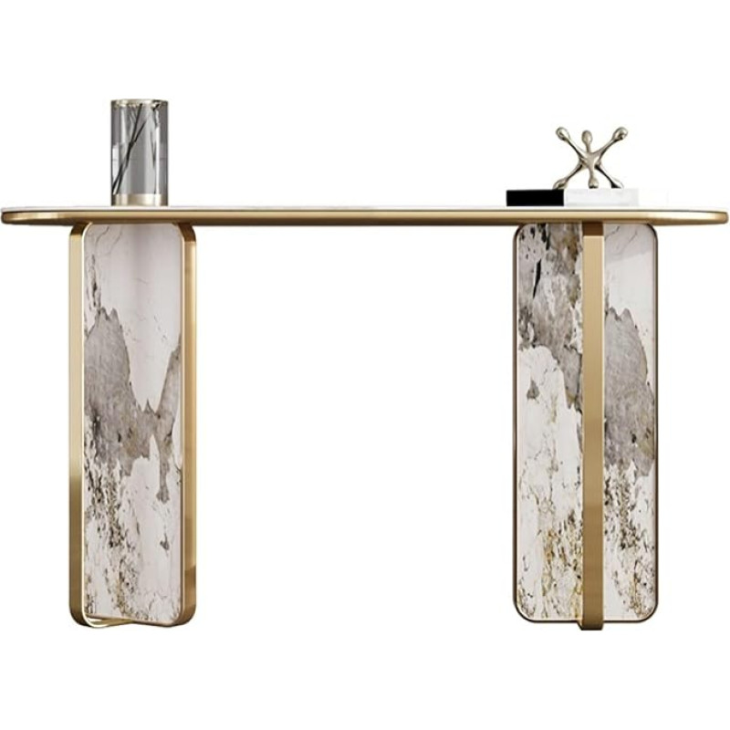 FREUPGU Console Table, Narrow Console Table, Entrance Area Decorative Table, with Metal Frame, Sofa Table, for Living Room, Bedroom, Entrance Hall, Hallway (120 x 85 x 35 cm/47.2 x 33.5 x 13.8 inches)