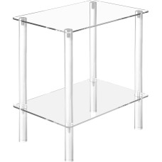 homzone Clear Acrylic Side Table 2-Tier Design for Living Room Bedroom 18