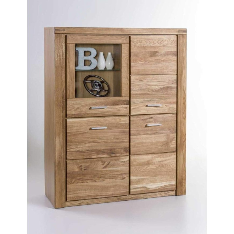 Elfo Lea Display Cabinet Highboard Oiled Partially Solid