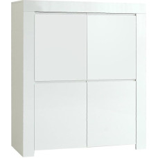 Amalfi Highboard 4-Door 120 x 140 x 50 cm High-Gloss White