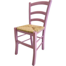 Venice Coloured Wood Straw Chair Restaurant Agritourism Kitchen Home - Green, Blue, Yellow, Red (Purple)
