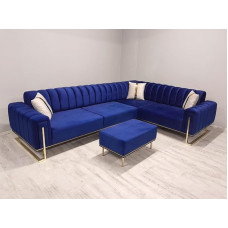 Verona Corner Sofa Set with Sleep Function Velvet Sofa Set