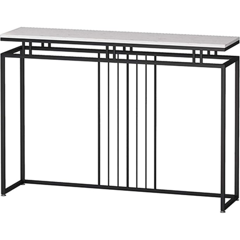 CAFIEDR Coffee Table, Metal Sofa Table, Marble Console Table, Modern Minimalist Divider Table, 31.4 x 11.8 x 33.4 Inches