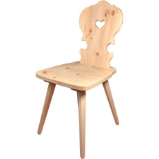 High Quality Farmer's Chair Made of 100% Pine Wood - Traditional Wooden Chair - Country House Chair - Seat Height 45 cm, Seat Depth 38 cm - Craft from South Tyrol - Wooden Chair with Heart - Farmhouse