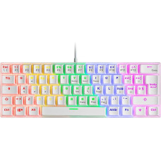 Mars Gaming Gaming MK60 White, Mechanical keyboard FRGB, Antighosting, Switch Mechanical brown, Italian language, MK60WBRIT