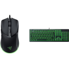 Razer Cobra Lightweight Wired Gaming Mouse with Chroma RGB (Feather-Light 57 g & Ornata V3 X - Flat Membrane Keyboard with Chroma RGB (Silent Membrane Switches