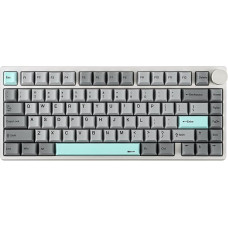 KiiBoom Moonshadow V2 75% Wireless Aluminium Gaming Keyboard, QMK&VIA Programmable Mechanical Keyboard, BT5.0/2.4GHz/USB-C Hot Swappable Creamy Keyboard, Button, 4000mAh Battery (Silver)