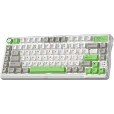 RK ROYAL KLUDGE L75 Mechanical Keyboard with Gasket Assembly, Button/Macro Keys and Touchable Nameplate, Tri-Mode BT/2.4G/USB-C 75% TKL Wireless Keyboard, Hot Swappable, 8000mAh Battery, Pro Software