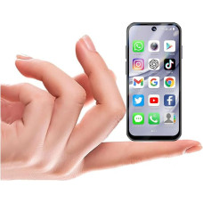 Hipipooo 4G Mini nutitelefon, Dual SIM, 3,88-tolline ekraan, 2,0 + 5,0 MP kaksikkaamera, 1950 mAh aku, Android 12 minitelefon lastele (4GB + 64GB, must)