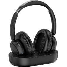 LETSACTIV juhtmevabad kõrvaklapid teleri jaoks, juhtmevabad TV kõrvaklapid koos TV saatja laadimisjaamaga eakatele, kuulmispuudega inimestele, ilma heliviivituseta, vereheli kõrvaklapid, Plug and Play, mustad