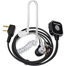 UAYESOK Sound Tube Radio kõrvaklapid 2 Pin Walkie Talkie kõrvaklapid koos puutetundliku PTT mikrofoniga Baofeng BF888S Kenwood TK-3501 Protalk Retevis H777 Security Radio tarvikud