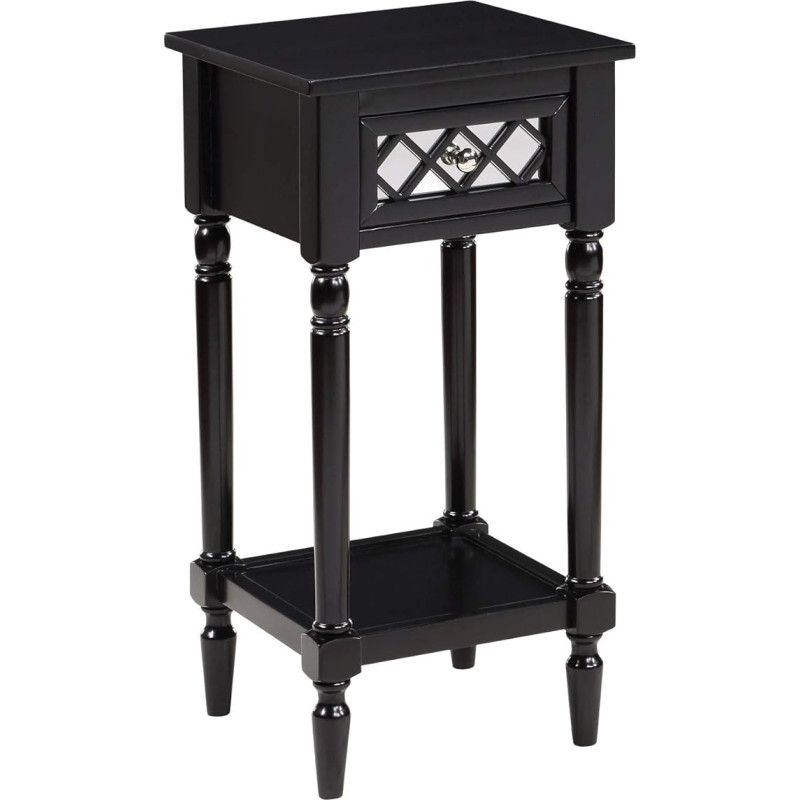 Convenience Concepts French Country Khloe Deluxe Accent Table, Black