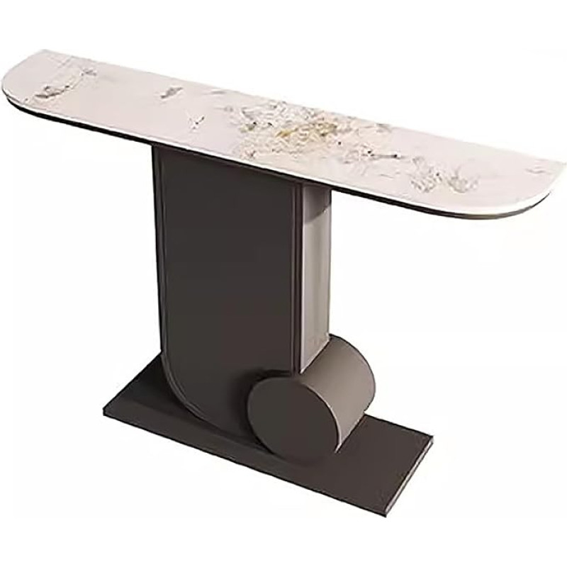 ZXDRYBHD Entrance Table, Narrow Console Table, Modern Console Table, Hallway Table, Metal Frame, for Hallway, Entrance, Living Room (Black, XXL)
