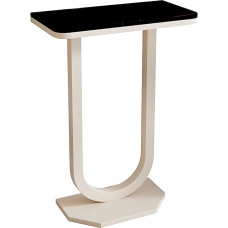 Narrow Console Table, Entrance Area Decoration with Stone Top, Reinforced Wide Base for Hallway, Behind the Sofa, Hallway, Easy Assembly (Black, 50 x 30 x 75 cm)