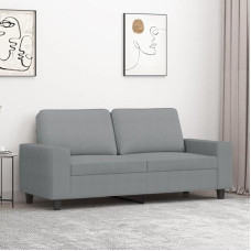 ZEYUAN 359391 2-Seater Sofa, Light Grey, 140 cm Fabric, Lounge Sofa, Sofas & Couches, Relax Sofa, Couch for Living Room, Couch with Sleep Function