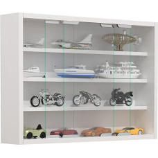 VCM Agisa M Hanging Glass Display Cabinet with Tempered Safety Glass Dimensions H 40 x W 57 x D 10 cm Modern and Space-Saving Glass Display Cabinet