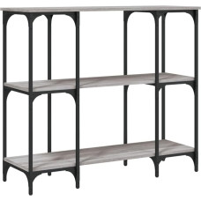 Makastle Console Table, Hallway Table, Decorative Table, Living Room and Bedroom, Standing Shelf, Side Table, Sofa Table, Entrance Table Behind Sofa, Grey, Sonoma, 102 x 35 x 90 cm, Wood Material