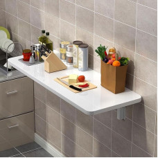 Wandmontierter Klapptisch, platzsparender Laptop-Arbeitsplatz für Home Office, Esszimmer, Balkon, Schlafzimmer, Bad, Küche (Holz, 100 x 40 cm)