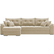 FORNIRO 24 Dalmir Corner Sofa with Sleep Function and Bed Box - Sofa with 3 Seats - Universal Sofa Bed L-Shaped with Cushion - Modern Couch - 260 x 85 x 152 cm (Monolith)