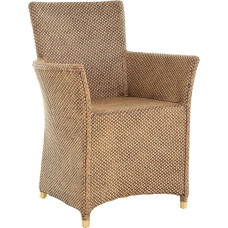 Korb-Outlet Loom Sydney Dining Room Chair with Armrests Lounge Chair (Vintage Brown Pattern)