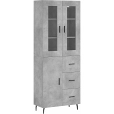 Homgoday Highboard, Sideboard Schrank Highboard mit Schubladen/Regalen und Türen, Hochschrank Buffet Konsolenschrank Wohnzimmer Schlafzimmer Büromöbel Schwarz 69,5x34x180cm Holzwerkstoff94