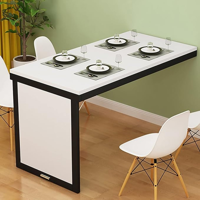 Wandmontierter Klapptisch L-Typ Platzsparender Schreibtisch Holz Klapptisch Schwebender Schreibtisch für Home Office Vielseitiger Wandtisch für kleine Räume