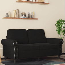 Brokky Loveseat 359524 2-Seater Sofa Couch 2-Seater Loveseats for Living Room Sofa Loveseats Black 120 cm Velvet