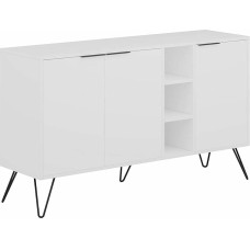 Dmora - Perseus Chest of Drawers, Living Room Buffet, Living Room Sideboard, Modern Kitchen Pantry, 142 x 36 x 83 cm, White
