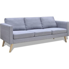 MOONAIRY Sofa 3-Seater, Floor Sofa, Chaise Longue, Small Sofa, Couch, Cauchsofa, Relaxing Sofa, Sofas & Couches, Living Room Sofa, for Teenager's Room, Fabric Light Grey