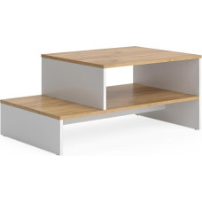Vicco Amely Coffee Table Goldkraft Oak / White 90 x 55 cm with Shelf