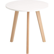 CangLong Modern Round End Side Table Kitchen Living Room Leisure Stand Wooden Coffee White Dining Room