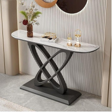Moderner Konsolentisch – Metallsockel Eingangs-Sofatisch für Wohnzimmer und Flur